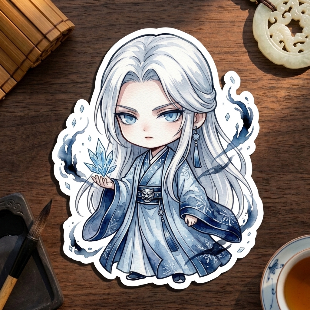 Bai Ning Bing Chibi Sticker