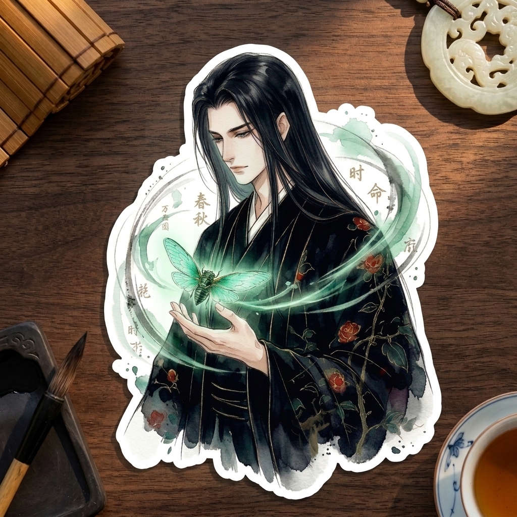 Fang Yuan Watercolor (Cicada)