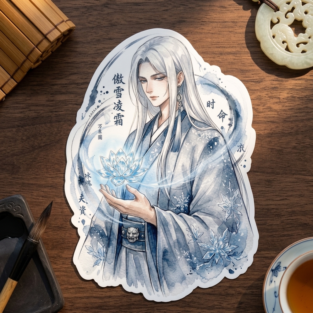 Bai Ning Bing Watercolor (Ice Lotus)